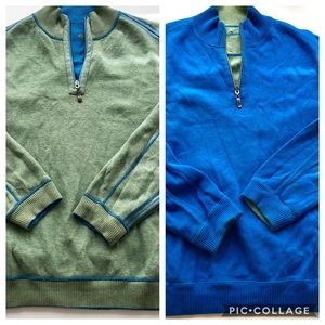 Tommy Bahama Reversible Quarter Zip Sweater